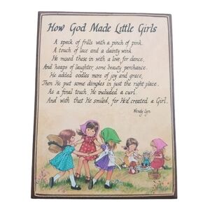 Vintage Wooden Wall Art Plaque